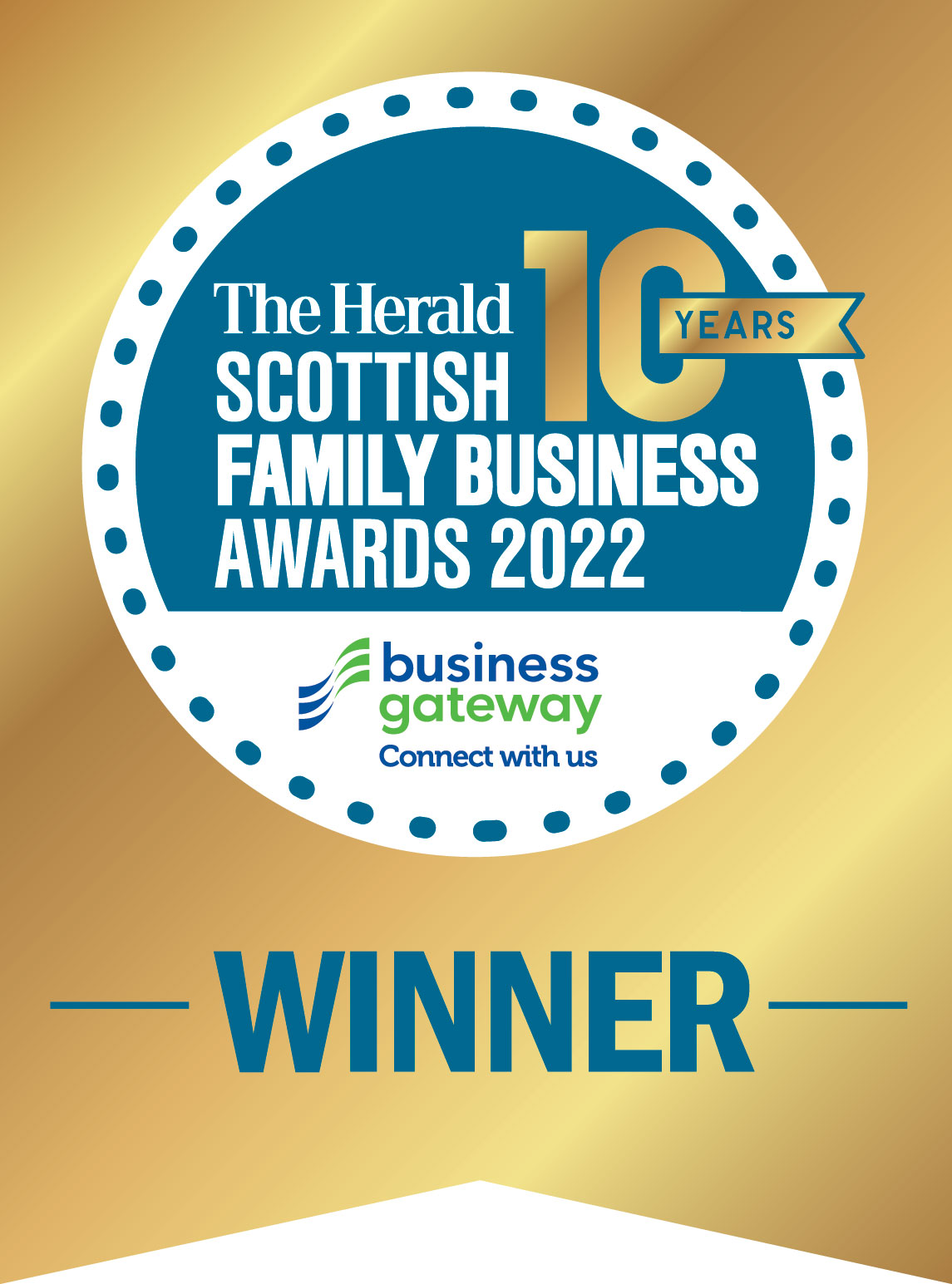 Winner Badge - Herald Scottish Family Business Awards 2022
